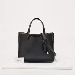Pre Owned Coach Black Leather Tyler Carryall Tote