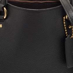 Pre Owned Coach Black Leather Tyler Carryall Tote