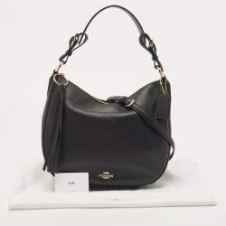 Pre Owned Coach Black Leather Sutton Hobo