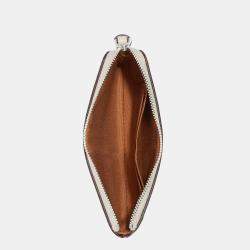 COACH Large Pouch Wristlet In Leather in Brown