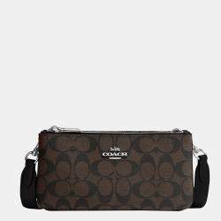 Coach Blue Leather Double Zip Camera Crossbody Bag Coach | The Luxury Closet