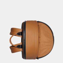 Coach White/Brown - Leather & Shearling - Backpack