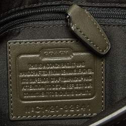 Coach Grey Python Embossed Leather Flap Clutch