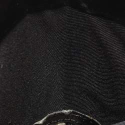 Pre Owned Coach Green Ostrich Embossed Leather Double Zip Compact Wallet