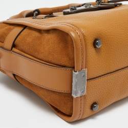 Coach Tan Leather and Suede Swagger 27 Carryall Satchel