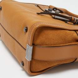 Coach Tan Leather and Suede Swagger 27 Carryall Satchel