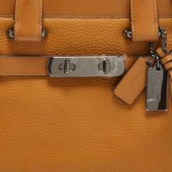 Coach Tan Leather and Suede Swagger 27 Carryall Satchel