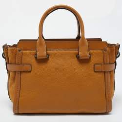 Coach Tan Leather and Suede Swagger 27 Carryall Satchel