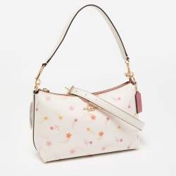 Coach Chalk/Multicolor Star Print Leather Clara Shoulder Bag