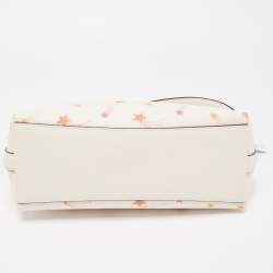 Coach Chalk/Multicolor Star Print Leather Clara Shoulder Bag