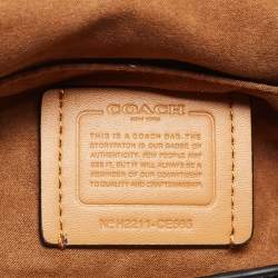 Pre Owned Coach Multicolor Signature Coated Canvas and Leather Georgie Saddle Bag