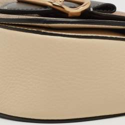 Pre Owned Coach Multicolor Signature Coated Canvas and Leather Georgie Saddle Bag