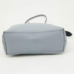 Coach Blue Leather Central Zip Shopper Tote