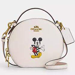 Coach Disney X Cream Leather Canteen Crossbody Bag