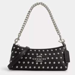 Pre Owned Coach Black Leather Charlotte Shoulder Bag