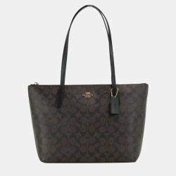 Coach Brown Crossgrain Leather Handbag
