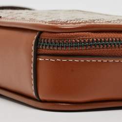 Coach Brown Signature Canvas and Leather Charter Bag