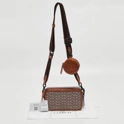Coach Brown Signature Canvas and Leather Charter Bag