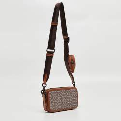 Coach Brown Signature Canvas and Leather Charter Bag