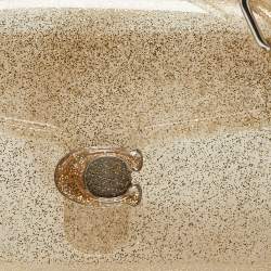 Pre Owned Coach Gold Glitter Jelly Tabby Shoulder Bag