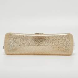 Pre Owned Coach Gold Glitter Jelly Tabby Shoulder Bag