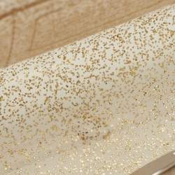 Pre Owned Coach Gold Glitter Jelly Tabby Shoulder Bag