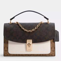 Pre Owned Coach Multi Canvas Shoulder bag