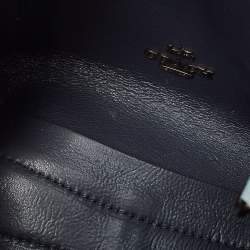Pre Owned Coach Grey/Blue Pebbled Leather Hadley 21 Hobo