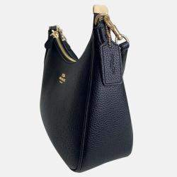 Pre Owned Coach Black leather Coach Teri Hobo Shoulder Bag