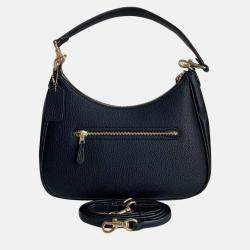 Pre Owned Coach Black leather Coach Teri Hobo Shoulder Bag