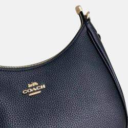 Pre Owned Coach Black leather Coach Teri Hobo Shoulder Bag