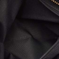 Coach Black Leather Turnlock Chain Tote