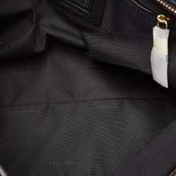 Coach Black Leather Turnlock Chain Tote