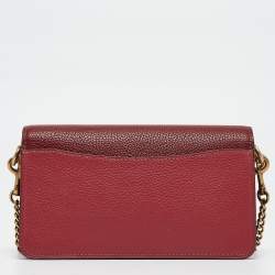 Pre Owned Coach Tricolor Leather Tabby Chain Clutch