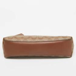 Coach Brown Signature Coated Canvas Charlotte Shoulder Bag