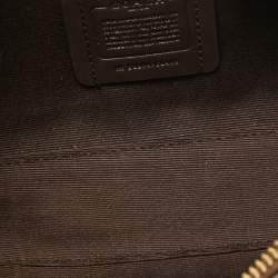 Coach Brown Signature Coated Canvas Charlotte Shoulder Bag