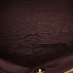 Pre Owned Coach Plum Signature Leather Mini Brooke Carryall Satchel