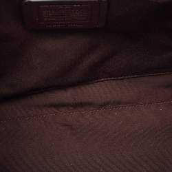 Pre Owned Coach Plum Signature Leather Mini Brooke Carryall Satchel