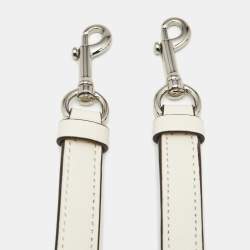 Pre Owned Coach Off White Leather Adjustable Shoulder Bag Strap