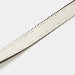 Pre Owned Coach Off White Leather Adjustable Shoulder Bag Strap