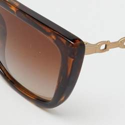 Pre Owned Coach Havana/Brown Gradient HC8257U Cat-Eye Sunglasses