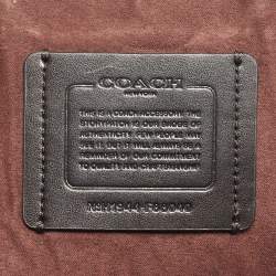 Pre Owned Coach Brown/Black Signature Coated Canvas Laptop Case Sleeve