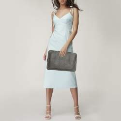 Pre Owned Coach Brown/Black Signature Coated Canvas Laptop Case Sleeve