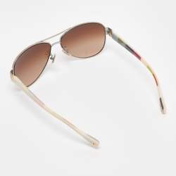 Pre Owned Coach Multicolor Brown Gradient HC7003 L012 Kristina Aviator Sunglasses 