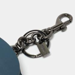 مملوكة مسبقًا Coach Sharky Medium Bag Charm Navy Blue Leather