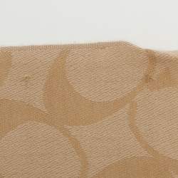 مملوكة مسبقًا Coach Beige Signature Print Wool Blend Scarf