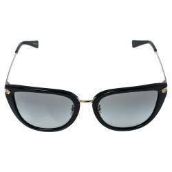 Coach Gold Tone & Black/ Grey Gradient HC8276 Cat Eye Sunglasses