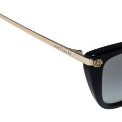 Coach Gold Tone & Black/ Grey Gradient HC8276 Cat Eye Sunglasses