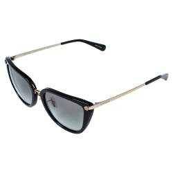 Coach Gold Tone & Black/ Grey Gradient HC8276 Cat Eye Sunglasses