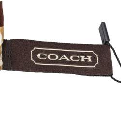 Coach Cream Logo Print Framed Silk Stole